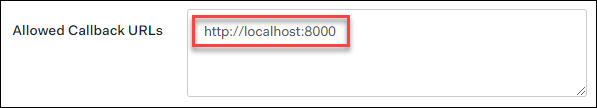 Configure callback